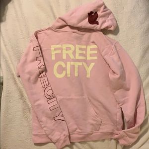 Free city pink hoodie